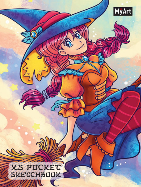 Скетчбук XS Pocket "Аниме. Маленькая ведьмочка" MyArt. Формат:95х138х11 96стр, Проф-Пресс Скетчбук XS Pocket "Аниме. Маленькая ведьмочка" MyArt. Формат:95х138х11 96стр, Проф-Пресс