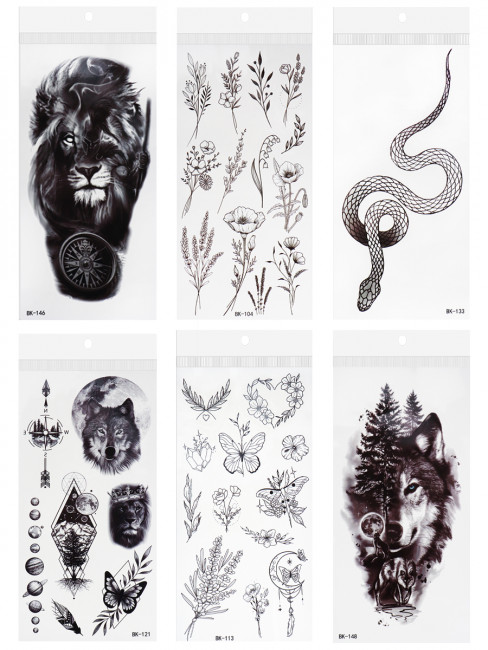 Татуировка-наклейка 9 х19см, Рыжий Кот/ТА-3345 (6)