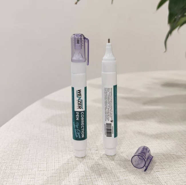 Корректор - ручка WENZER OFFiCE, 7 мл, мет. наконечник, быстросохнущий (24/576)