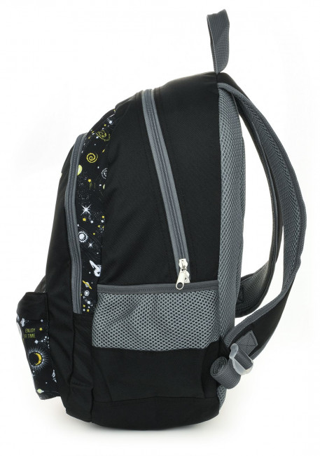 Рюкзак Schoolformat SOFT 2 ASTRONAUT 21 л черн. 42х31х16 см мягкий 2 отд. молния д/мальчиков