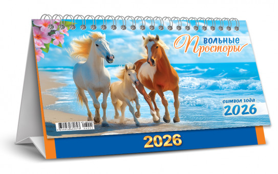 Календарь-домик 2026г перекидной "Вольные просторы", большой, КДБ-26-005 (10)