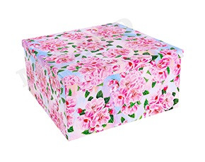 Одинарная квадратная коробка "Сакура" 23 Х 23 Х 12 см ПП-2213