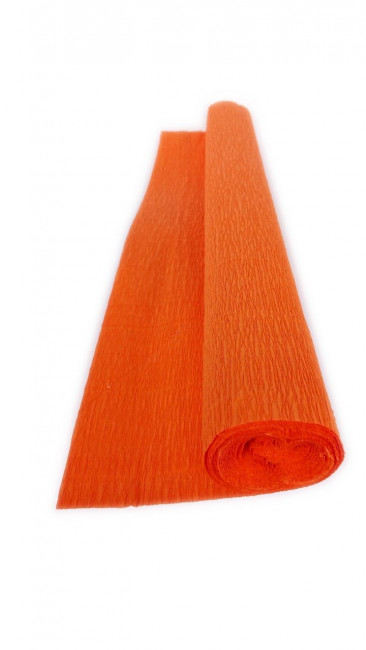 Гофрированная бумага плотная (флористическая 50мм х 250 мм,120 г/м2), ярко-оранжевая, ШК Гофрированная бумага плотная (флористическая 50мм х 250 мм,120 г/м2), ярко-оранжевая, ШК