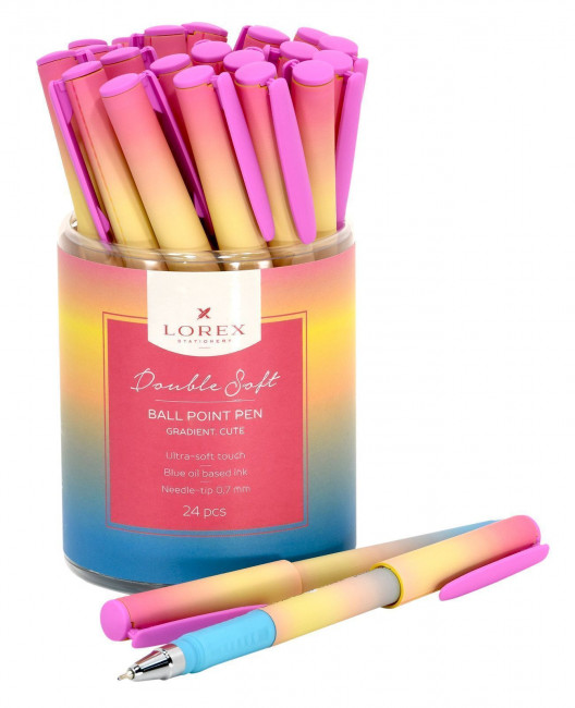 Ручка маслян. 0,7мм GRADIENT.CUTE серия Double Soft синий, LOREX/LXOPDS-GR1 (24/288) Ручка маслян. 0,7мм GRADIENT.CUTE серия Double Soft синий, LOREX/LXOPDS-GR1 (24/288)