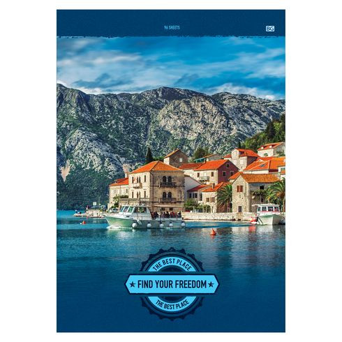 Тетрадь для записей А4 гребень 96л. клетка "The best place"  (5/25)