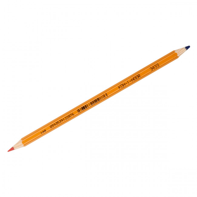 Карандаш двухцветный Koh-I-Noor, синий-красный, желтый корпус