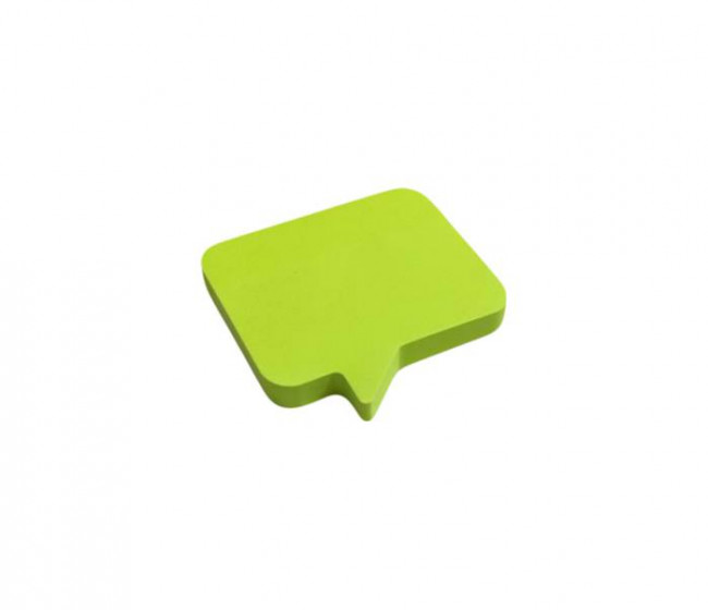 Самоклеящийся блок  76*76мм, 100л WENZER OFFiCE зеленый Неон, WNZo1001653