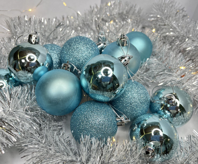 Набор Ёлочных шаров, морская волна, Jevelry/SV-627