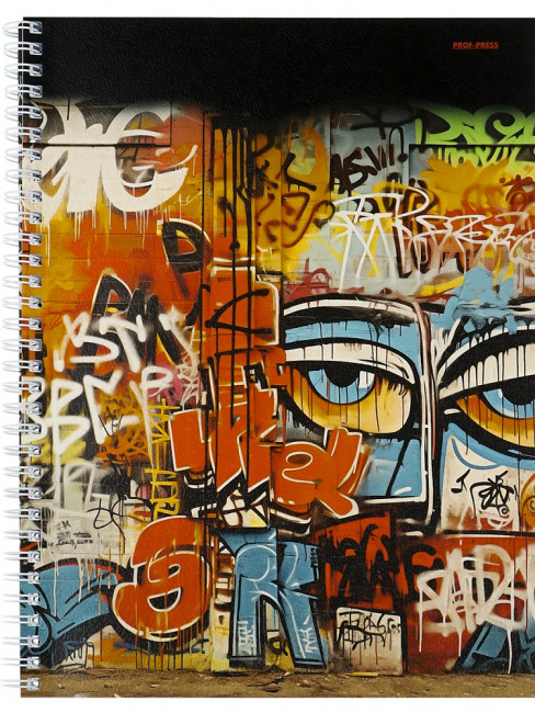 Тетрадь А4 96 клетка "Тематика граффити", на гребне, Проф-Пресс/96-8358 (5/30)