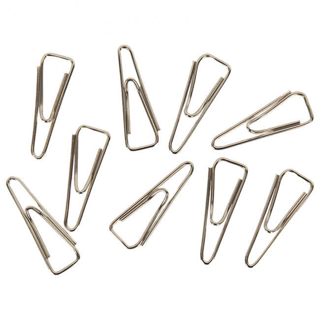 Скрепки 31мм 100шт металлические, треугольный профиль, никелированные, deVENTE/4135343 (10)