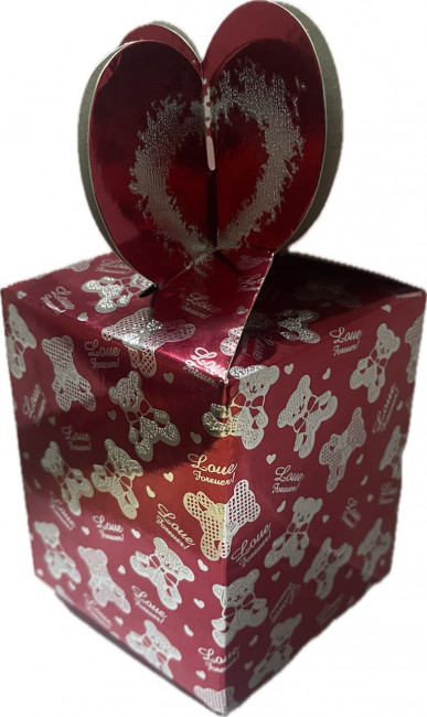 Коробка подарочная 10*9*9см с бантом, mix, Asmar (12)