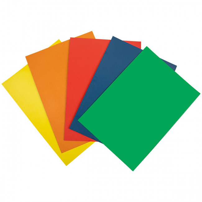 Набор цветного картона А4, немелованный,  5л.5 цв, "Учись" Лео/LSNM-02