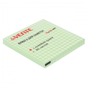 Клейкая бумага для заметок 76x76 мм 80 л, офсет 75 г/м², зеленая в клетку, deVENTE/2010386 (12) Клейкая бумага для заметок 76x76 мм 80 л, офсет 75 г/м², зеленая в клетку, deVENTE/2010386 (12)