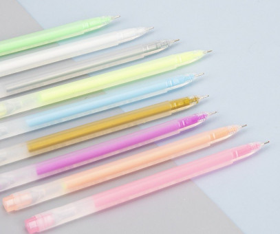 Набор акриловых ручек 9 цветов, 0,6мм трёхгранные, неоновые ZUIXUA/C3572