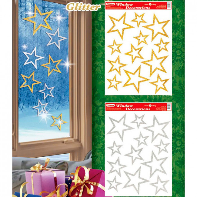 НАКЛЕЙКА НА ОКНО, DARLENS «ЗВЕЗДЫ», 300Х420 ММ, АССОРТИ, DL-DRL05141 (12) НАКЛЕЙКА НА ОКНО, DARLENS «ЗВЕЗДЫ», 300Х420 ММ, АССОРТИ, DL-DRL05141 (12)