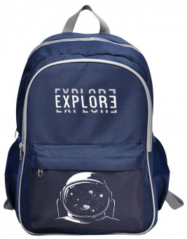 Рюкзак Schoolformat SOFT 2 EXPLORE 20,5 л синий 42х31х16 см 2 отд. молния д/мальчиков