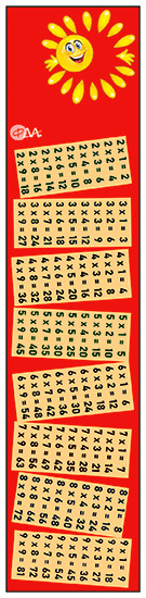 Закладка "Таблица умножения", е-512 (20) Закладка "Таблица умножения", е-512 (20)