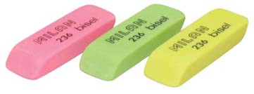 Ластик Milan 236 скошенной флюоресцентный 58*19*8мм цв.в ассорти (36)