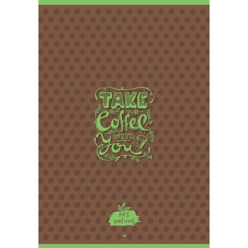 Тетрадь для записей А4 скоба 48л. клетка "ECO friendly" выборочный лак Тетрадь для записей А4 скоба 48л. клетка "ECO friendly" выборочный лак