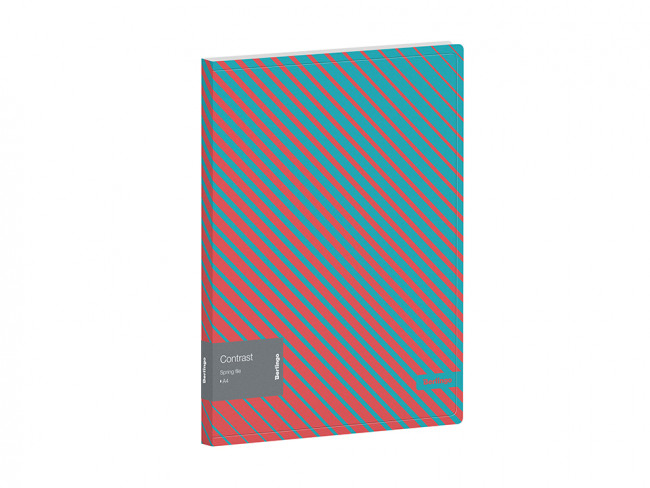 Папка с пружинным скоросшивателем Berlingo "Contrast", 17мм, 600мкм, с внутр. карманом, с рисунком