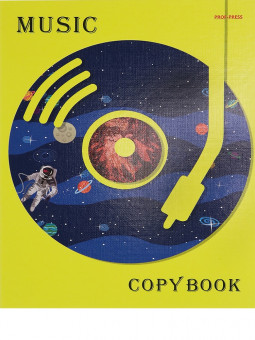 Тетрадь А5+ 80 клетка "Музыка космоса", на кольцах, Prof-Press/80-2947