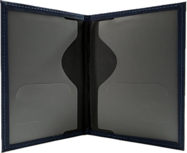 Обложка на паспорт WENZER OFFiCE, РФ Паспорт, синяя, эко кожа