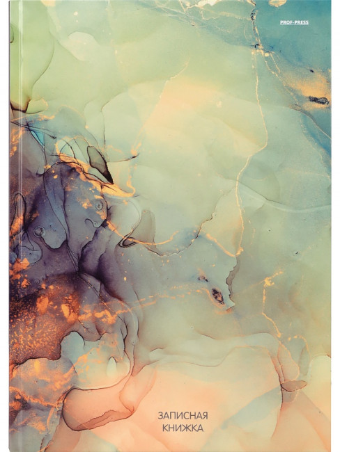 Записная книжка А4 120л клетка "Мраморный узор", 7БЦ, склейка, Проф-Пресс/Б120-0859 (10)