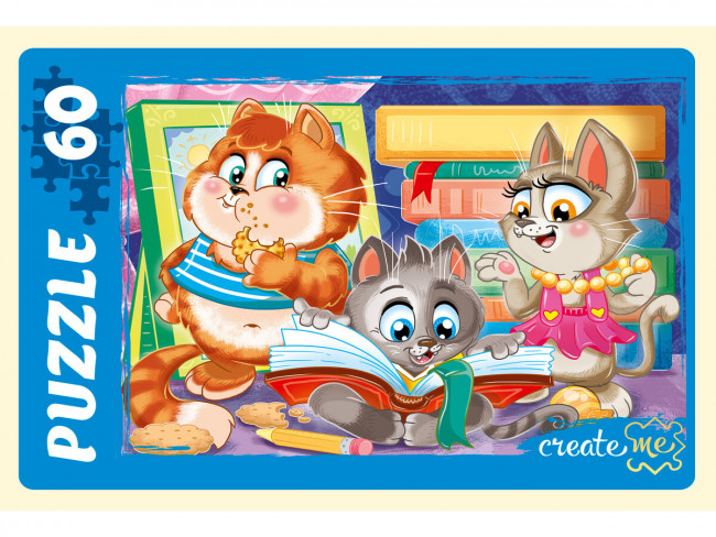 Пазлы 60 элементов "Забавные котики №1", Рыжий Кот/П60-6307 (24)