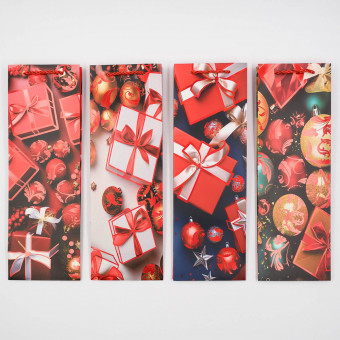 Пакет бутылочный НОВЫЙ ГОД 12*9*35см арт. KX610 (12/720шт)