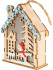 Подвеска деревянная "Чудесный домик" 14*12.5*2.5см, led-подсв., на батар., MILAND/НУ-7022