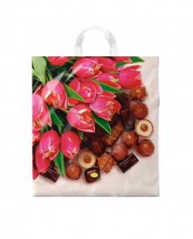 Пакет ПНД (38*42) 40 мкм "Каприз" с петлевой ручкой (25/500)