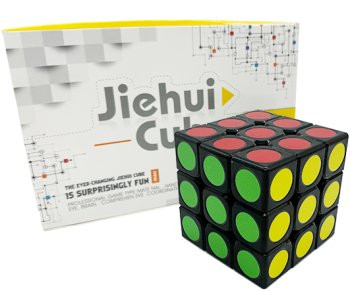 Кубик-Головоломка  DE-291 3*3, грань 5.7см, черная основа, круги, в к/кор (6/360)