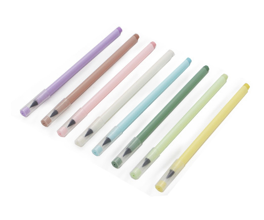 Карандаш пласт. пр. WGMX-3 "Вечный" 2B металлический стержень, с клипом, цвета ассорти, в ПВХ-пакете (1/1700)