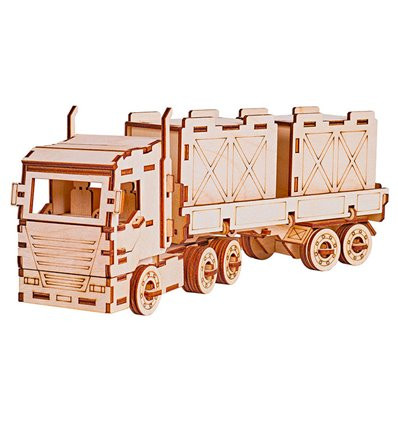 Конструктор "Грузовик с прицепом" +2 контейнера