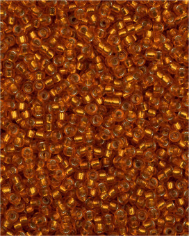 Бисер "ASMAR" размер №12, вес: 450 г, оранжевый, внутреннее серебрение
