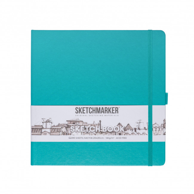 Блокнот для зарисовок 140г/кв.м 20*20см 80л, твердая обложка, изумрудный, Sketchmarker/2314605SM Блокнот для зарисовок 140г/кв.м 20*20см 80л, твердая обложка, изумрудный, Sketchmarker/2314605SM