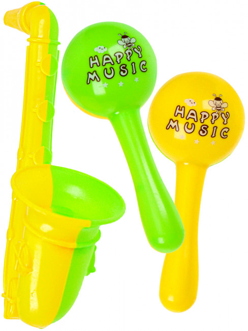 Набор музыкальных инструментов "Веселые мелодии-1" (5 предметов, цвет микс,в пакете) (Арт. ИМ-5842)