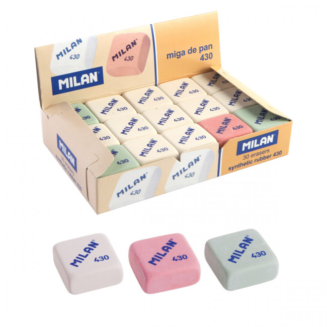 Ластик 28*28*13мм "Nata 2036", мягкий, каучук, для стирания графита, Milan (30) Ластик 28*28*13мм "Nata 2036", мягкий, каучук, для стирания графита, Milan (30)