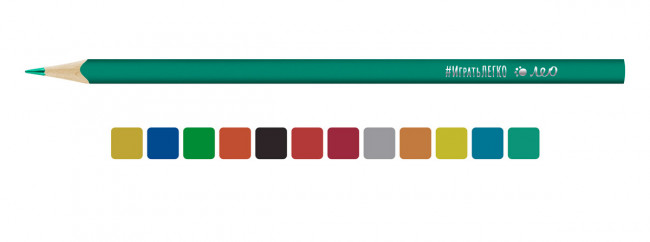 Набор трехгранных карандашей металлик 12 цв. "Играй" Лео/LGMCP-12 (8)