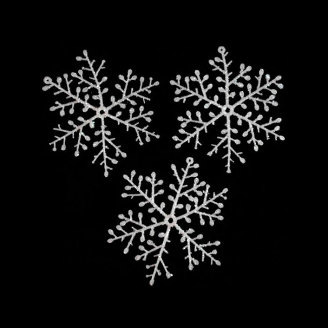 Елочное украшение снежинки d=11 см (3 шт./уп.)