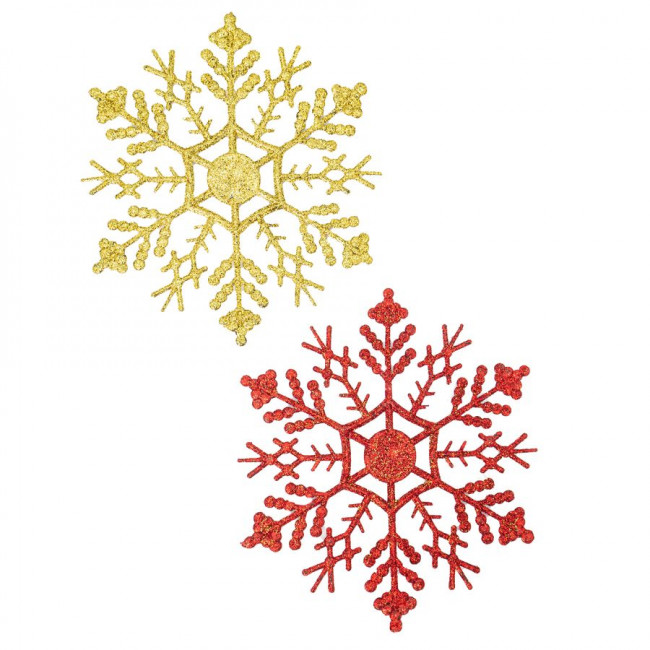 Елочное украшение "Снежинка" 15см, 2 шт, Микрос/ч47248