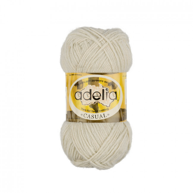 Пряжа ADELIA "CASUAL"   72% хлопок, 28% акрил     50 г  130 м ± 6 м №07 мятный (10)