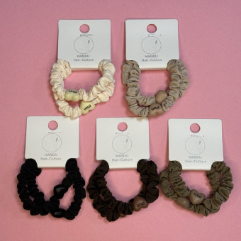 Набор резинок для волос, 2шт, с сердечком "Min", Магистр/MAGg-HBmin-002