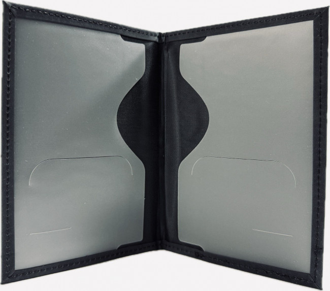 Обложка на паспорт WENZER OFFiCE, РФ Паспорт, чёрная, эко кожа