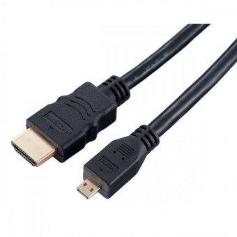 Кабель HDMI A вилка - HDMI D (micro HDMI) вилка, ver.1.4, длина 2 м, Perfeo/H1102