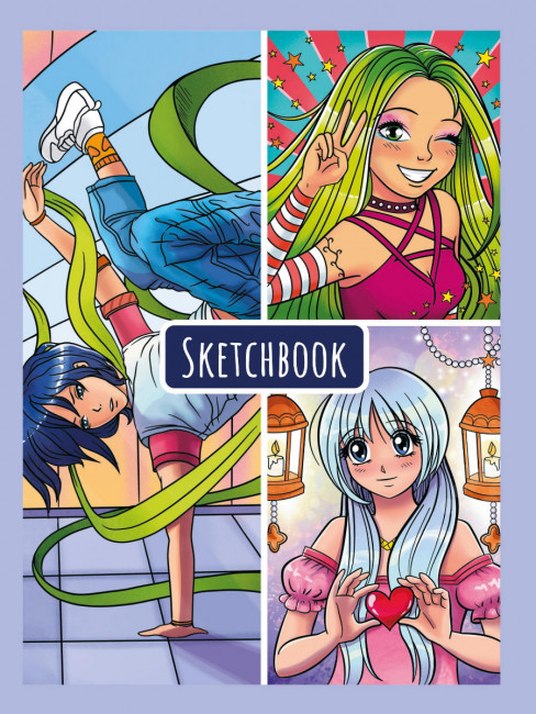 Скетчбук "Аниме". Формат: 145х203х13мм 160стр, Проф-Пресс