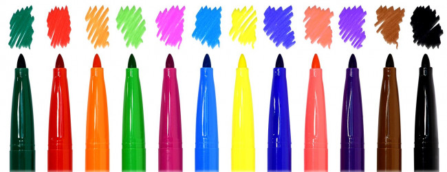 Фломастеры 12цв. утолщенные классические кругл. корп. легкосмываемые, Каляка-Маляка (12)