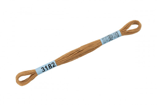 Нитки для вышивания "Gamma"    мулине  ( 3173-6115 )  100% хлопок     8 м №3182 т.бежевый