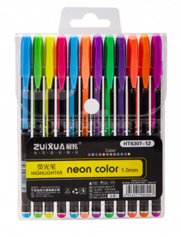 Набор гелевых ручек, 1,0мм 12цв ароматизированные, неоновые, ZUIXUA/HP6307-12 Набор гелевых ручек, 1,0мм 12цв ароматизированные, неоновые, ZUIXUA/HP6307-12
