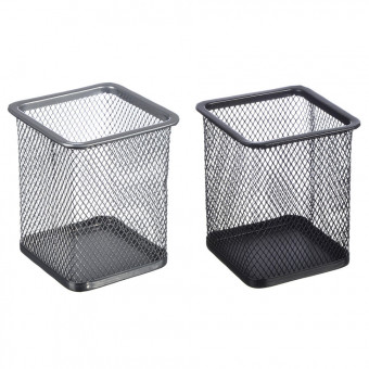 Стакан металлический квадрат, цвет ассорти, черн., серый, WENZER OFFiCE /804 Стакан металлический квадрат, цвет ассорти, черн., серый, WENZER OFFiCE /804